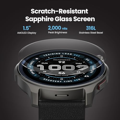 Image of Amazfit Balance 2 Smart Watch 47mm AMOLED Sapphire Glass Display, Dual Band GPS, 21 Days Battery, 170+ Sport Modes, Hyrox Mode, Accurate Readings, for Android & iPhone