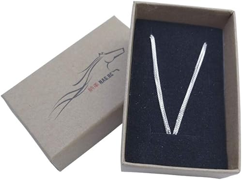 Miniatura 4 de NAG.HC Cadena de plata de ley 925 de 0.031 in delicada cadena de caja Cadena de collar italiano Pequeña, delgada y fuerte, precio y calidad