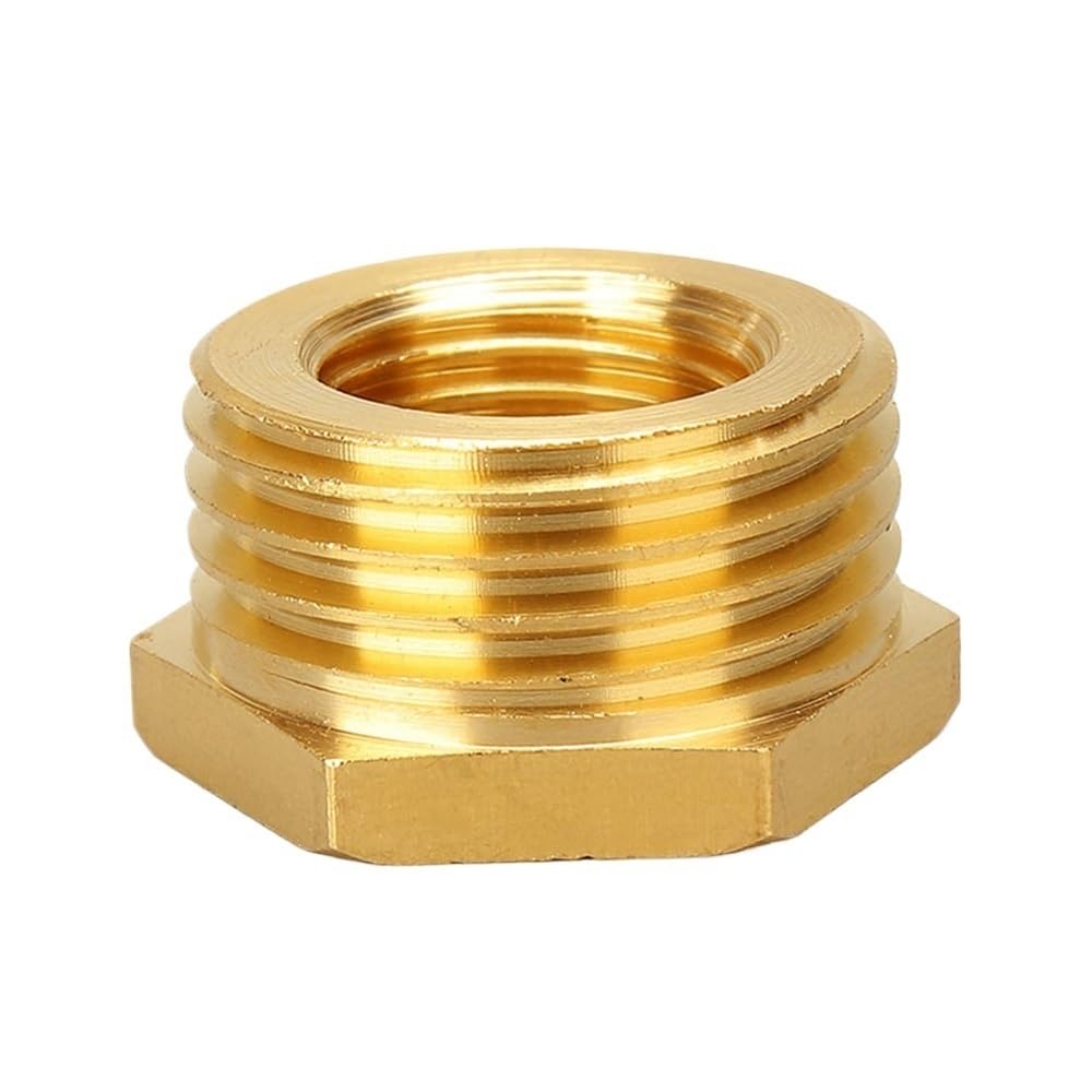 Brass Hexagon Bushing Adapter Reducer - Male to Female Compression Fitting for Versatile Applications(12mmx16mm)