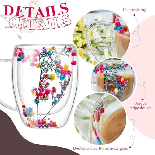 Image of Double Wall Glass Coffee Mugs - Glass Double Layer Tea & Coffee Cup Double Walled Glass Mugs for hot & Cold Drinks Coffee Tea Milk cappuchino Juice (350ML Mug, 2 Pieces) (MCV-3)