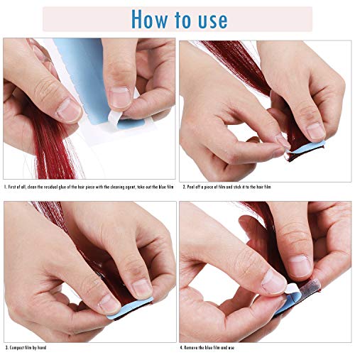 Image of Blulu 360 Pcs Tape in Hair Extension Replacement Tape, Blue