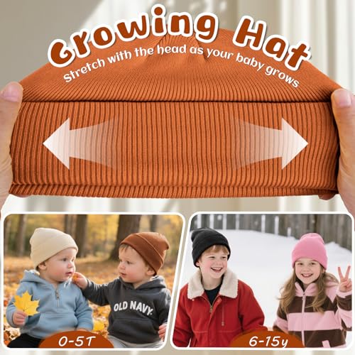 Image of ZOORON Toddler Beanie Boys Girls Beanies Kids Winter Hats Children Knit Cap