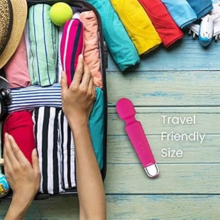 Yarosi Cordless Massager della bacchetta da - Strongest terapeutico Vibrante Potenza - meglio votati per il regalo Viaggi - Magic stress di distanza - Perfetto per dolori muscolari - USB - Mini - Rosa