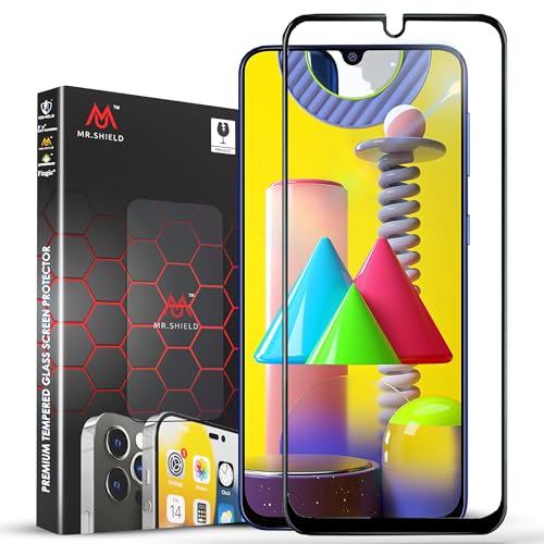 Image of Mr.Shield Top-Notch HD+ Tempered Glass Screen Protector Guard For Samsung Galaxy M31 Prime, M21 (2021) and A30, 9H Hardness, Military Grade Protection, Easy Installation kit
