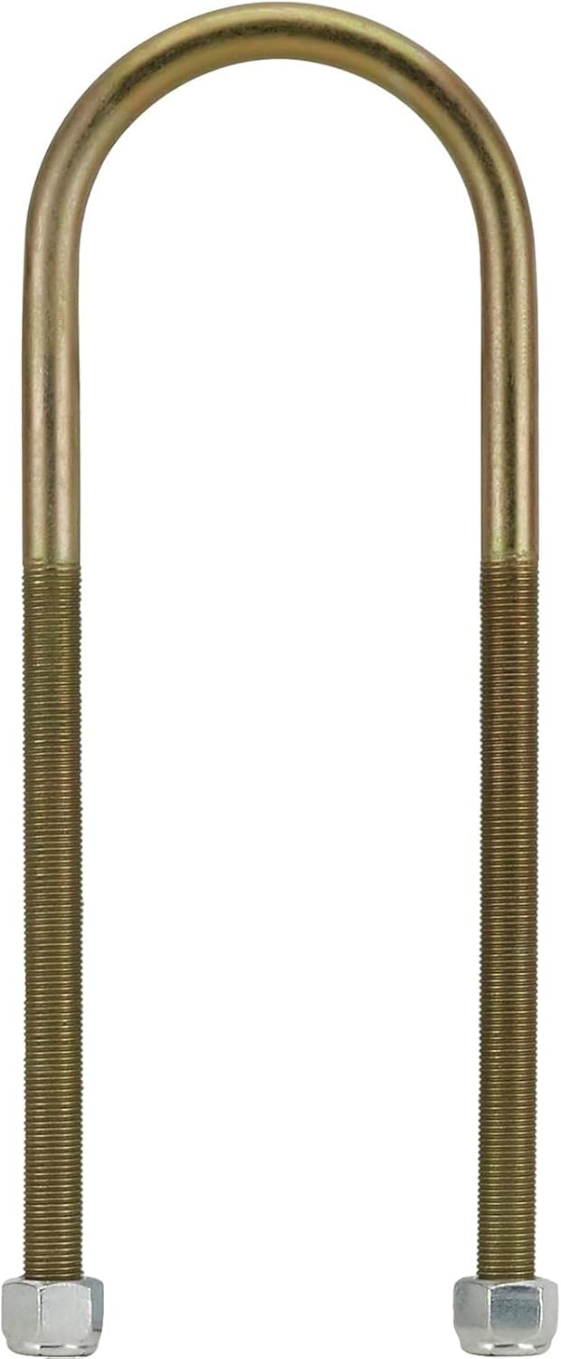 Speedway Motors Leaf Spring Shock Mount Plates for 2.5-inch Spring: Zinc-Finished Steel, 3" Axle Tubes, Left & Right Side, 10" U-Bolts, 1/2"-20 Thread with Nylock Nuts