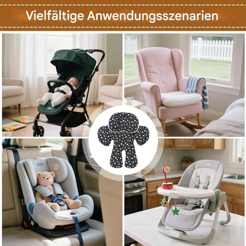 Coussin siège auto bébé hauteur réglable avec appui-tête amovible - 4