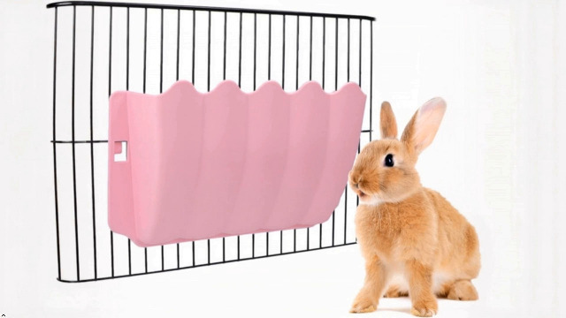 Litewoo Rabbit Hanging Hay Feeder Rack Guinea Pig Mess-Free Dispenser Hay Bowl Manger Rack Wall-Mounted for Small Pets Rat Chinchilla Ferret Squirrel Cage Accessories (Yellow) - image 7