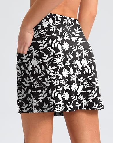 Image of G Gradual Women's 16 inch Swim Skirt with Pockets High Waisted Tummy Control Modest Swimsuit Bathing Suit Bottoms for Women