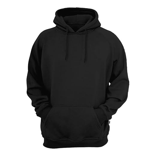 Moletom Liso Abrigo Blusa de Frio Moleton Canguru com Capuz (GG, Preto)