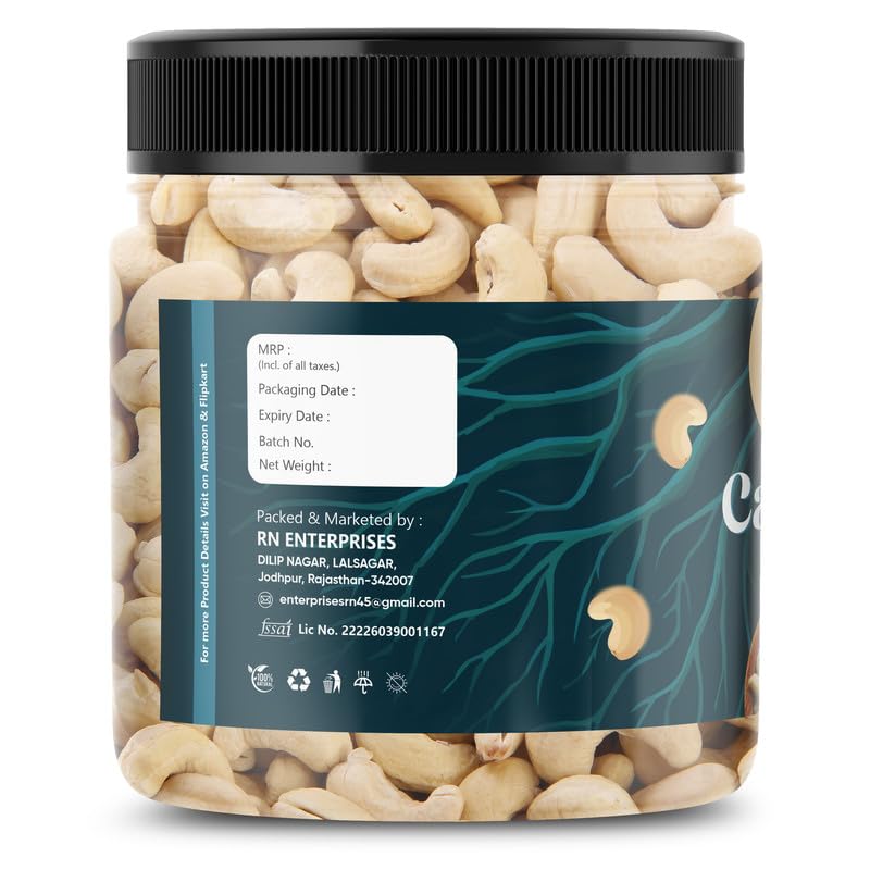 Image of RR NUTS Whole Cashews 100gm| Dry Fruits, Kaju, Healthy Snacks | Unsalted Cashew Nuts | Crunchy, Nutritious & Delicious Nuts | Rich in Protein, Magnesium & Phosphorus