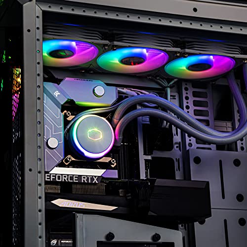 Image of Cooler Master PL360 Flux CPU Liquid Cooler - White | Support Intel & AMD CPU Socket TR4, AM5, AM4, AM3 LGA1700, 1200, 2066, 1151 | Copper Base | Dual Loop Pump | Low Profile 360mm Radiator
