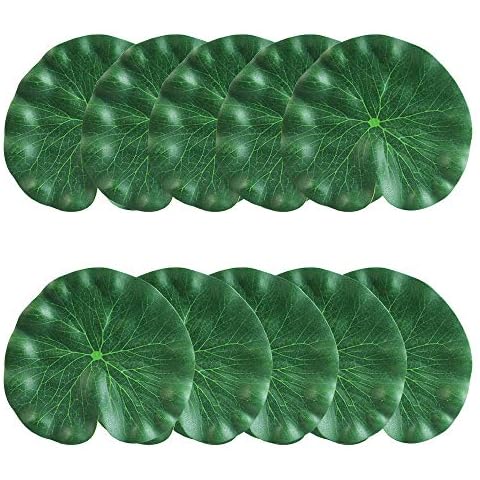 CODIRATO 10 Pcs Floating Foam Lotus Leaves Cover
