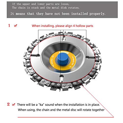 Grinder wood carving chain saw disc,4