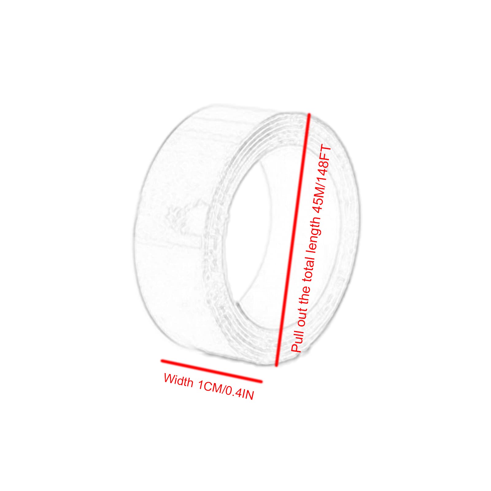 Adhesivos reflectantes, bandas de señal de segurid Cinta reflectante Cinta de marcado de seguridad Cinta de carretera, Cintas de seguridad Cinta de marcado de advertencia de 10 mm / 20 mm x 45 m Coche