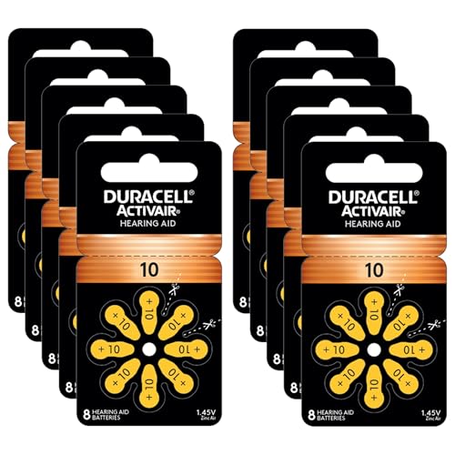 Duracell Activair Hearing Aid Batteries: Size 10 (80 Batteries)