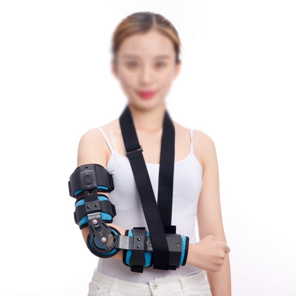 Adjustable Rom Elbow Brace - Hinged Support Sling Stablizer for Dislocated Arm Hinged Rom Elbow Brace for Post Op Elbow Fracture Rehabilitation Right or Left (Right)