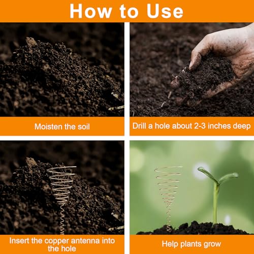 Electroculture Gardening Kupferdraht, 10 m Kupferspule für Gartenarbeit, Elektrokultur Kupferspulen Antennen, Gardening Reiner Kupferdraht, Elektrokultur Pflan Kupferdraht für Pflanzen und Gemüseanbau