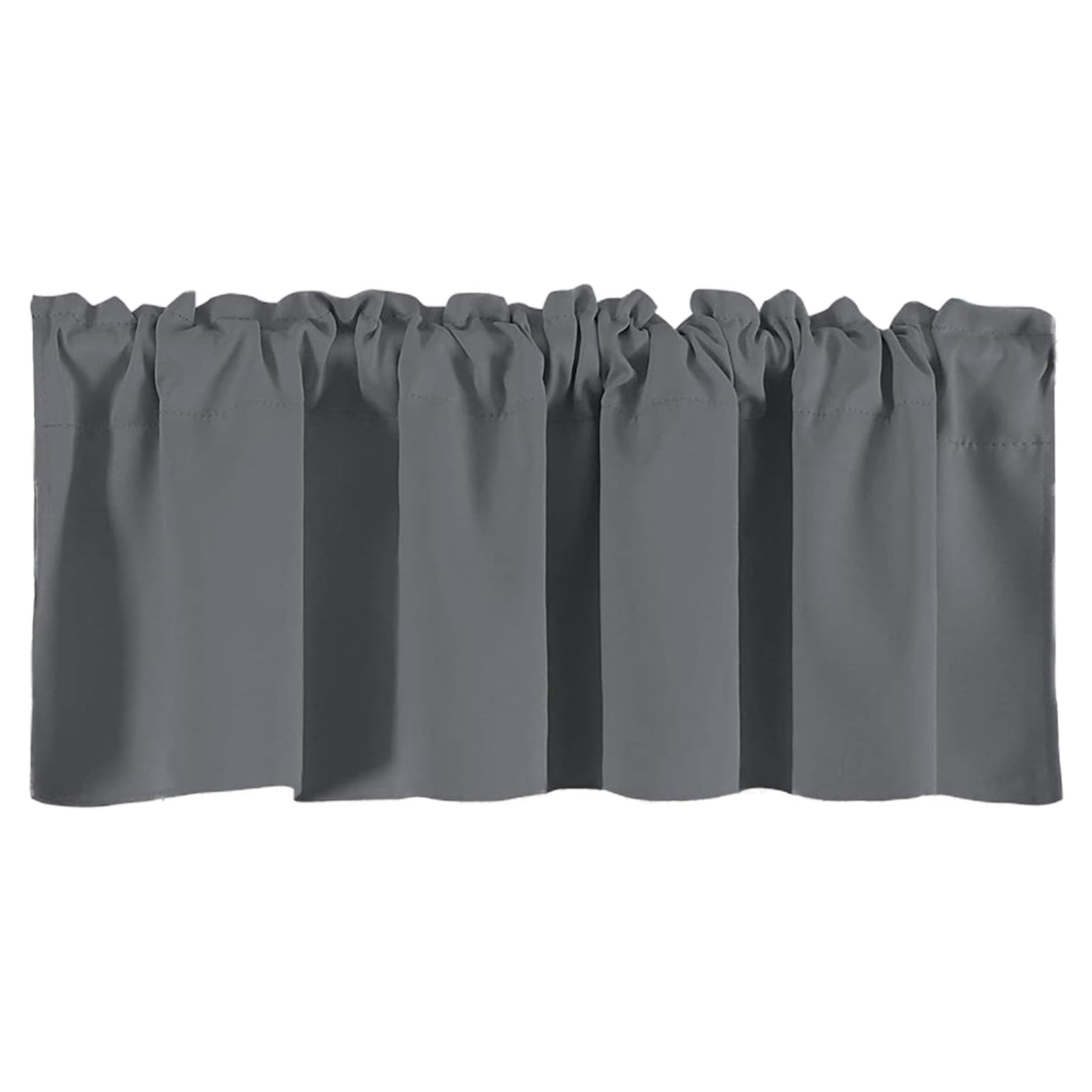 carotoe Blackouts Short Curtain Rod Pocket Top Light Filtering Valance for Bedroom Living Room Enhances Home Decors Privacy Bedroom Window Coverings