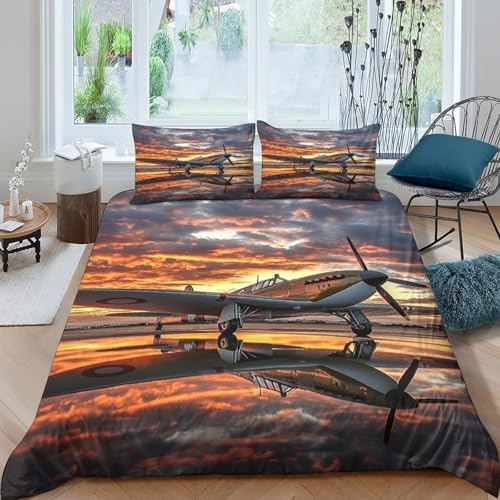 Housse de couette imprimé 3D super douce lit double 200x200cm microfibre résistante - 4