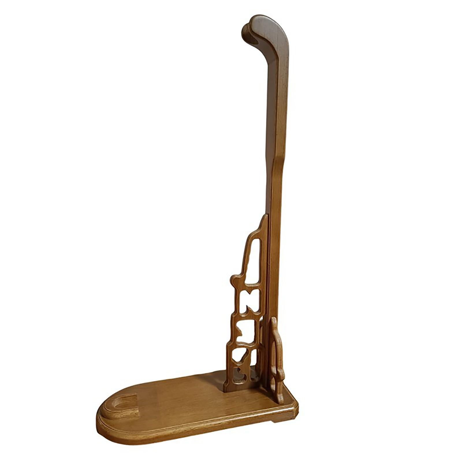 Hjhuua Brown Solid Wood Sword Stand Sword Rest,Display Sword Rack Floor Stand,Wood Sword Holder,Large Sword Display Stand For Katana Samurai,Classic Wooden Sword Mount Weapon Stands