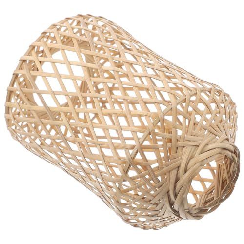 HEALEEP 編み込み竹製ペンダントライトシェード 軽量コンパクト設計 安定構造で耐久性あり 室内装飾向け 天井照明カバー