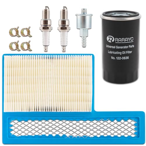 Oil Change Kit 122-0836 Oil Filter & Fuel Filter 140-3116 Air Filter with Spark Plug Replacement for Onan 5500 7000 Generators Marquis Gold/RV QG Marquis Platinum QG EFI & HGJAA HGJAB HGJAC