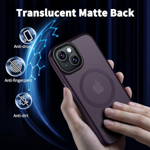 Image of CACOE Magnetic Case for iPhone 15 6.1 inch, Dark Purple