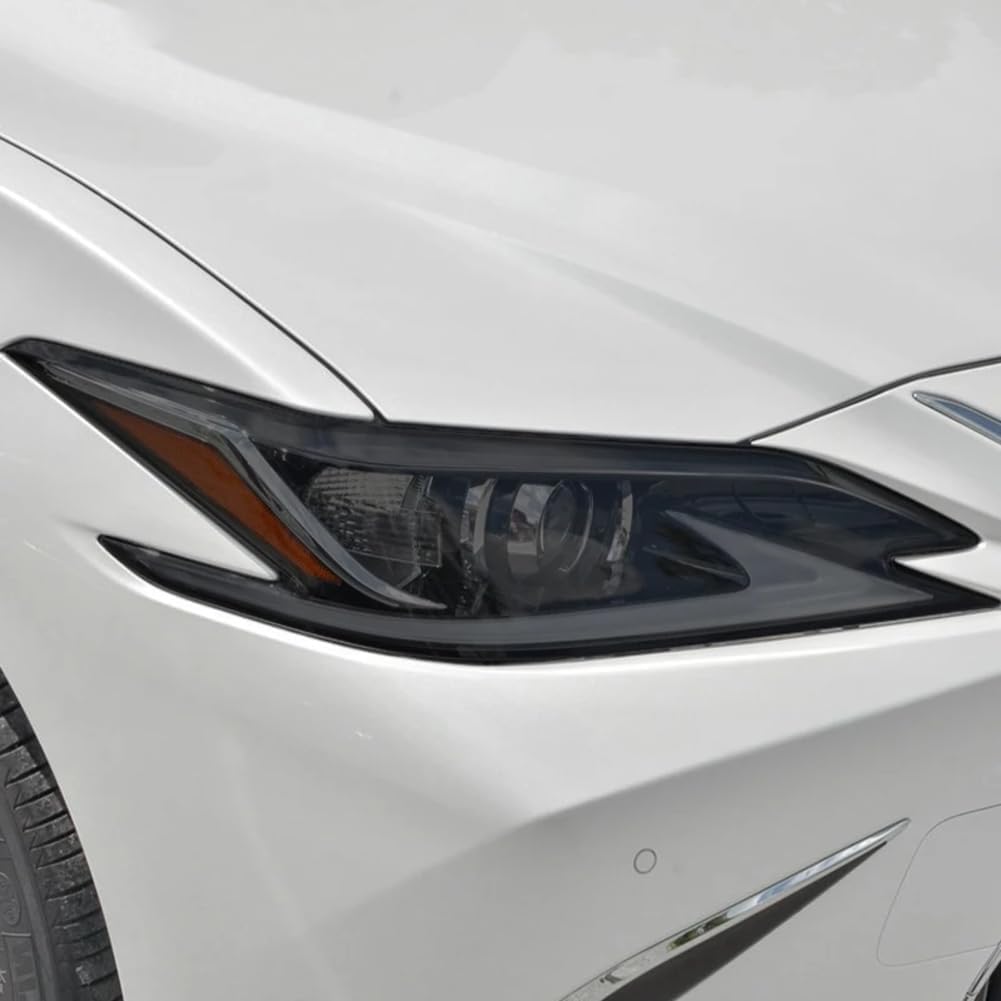 SamLng Car Front Light Film for Lexus ES 2019 2020 2021 XZ10 Accessories Car Headlight Protective Film Headlamp Taillight Transparent Black TPU Sticker