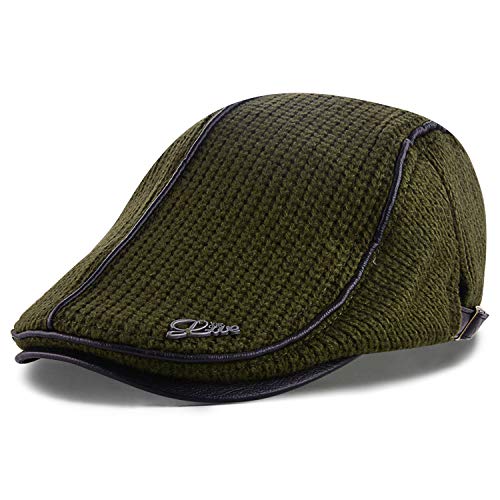 Image of M MOACC Men Beret Hat Cotton Adjustable Newsboy Hats Cabbie Gatsby Cap Driving Flat Caps