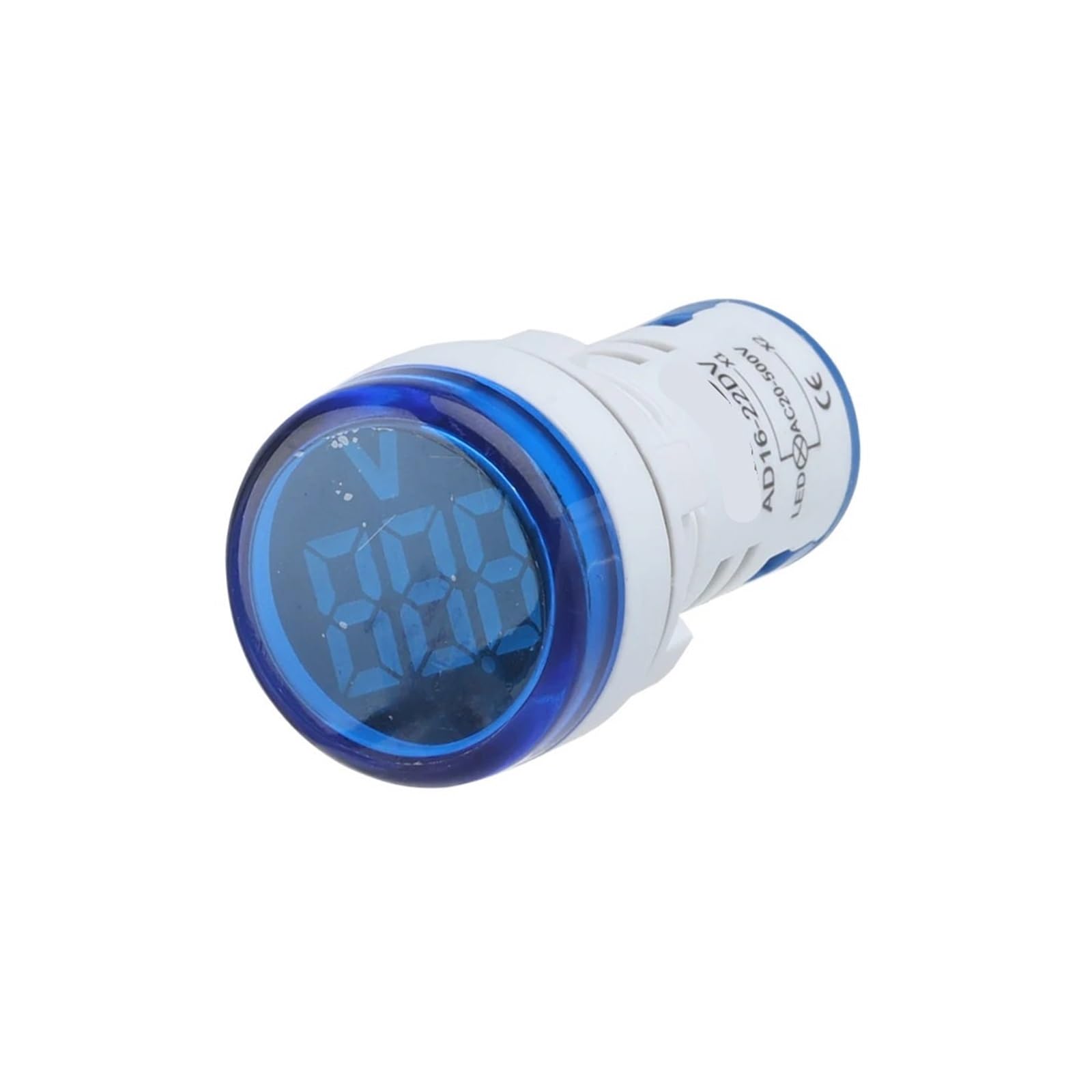 AUOQKQUT 1PC AD16-22DV Digital Indicator Voltmeter 22mm Power LED Blue AC20V-500V 30X30MM