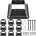 VEVOR Deck Post Base, 10 PCS Post Base Skirt, 4 x 4" (Internal 3.38x3.38") Post Support Flange, 2.5 LBS Deck Post Skirt, Powder-Coated Decking Post Base, Wood Post Anch for Deck Support Porch Railing