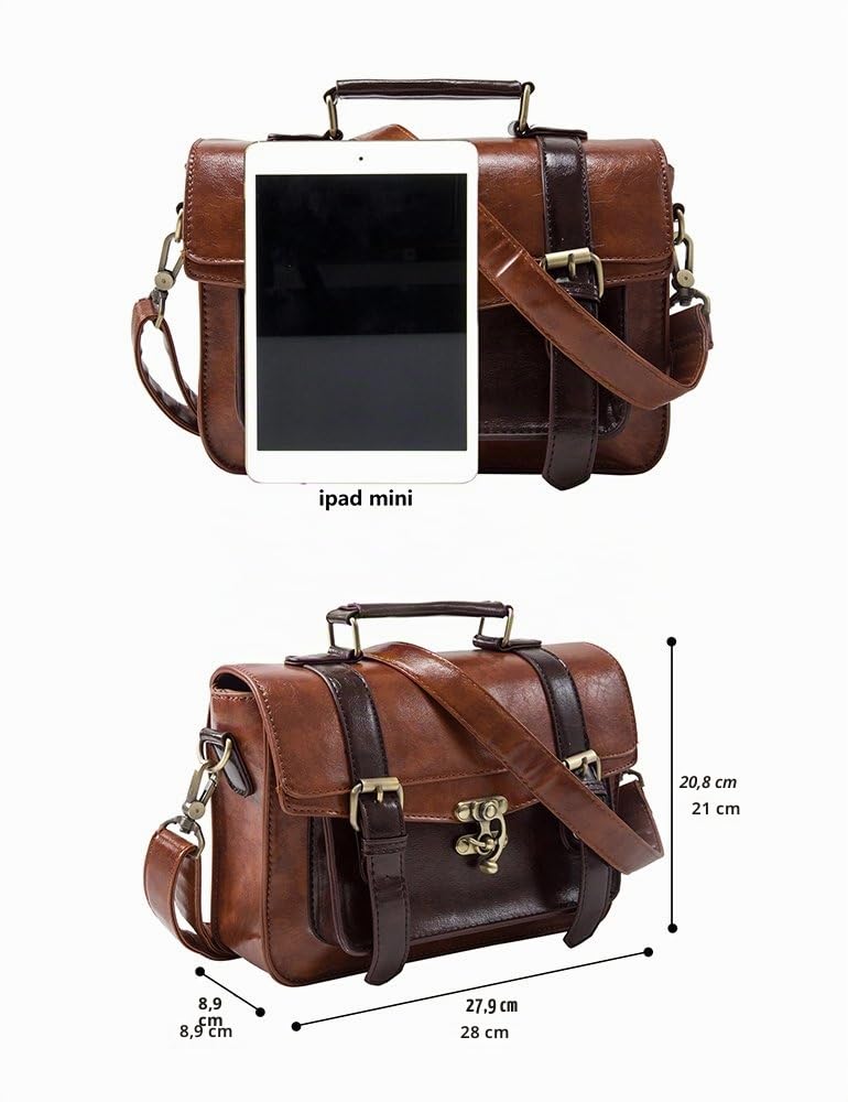 Ecosusi – Bolso bandolera para mujer, vintage, Marron 2 (marrón) - Eco012827057