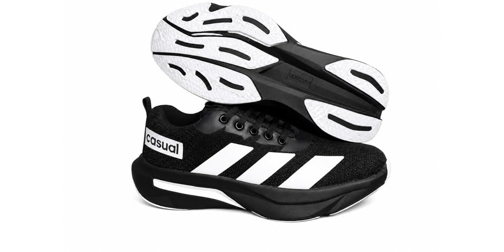 Mayur Sports Running Shoes, Black, Men, 10-picture-46