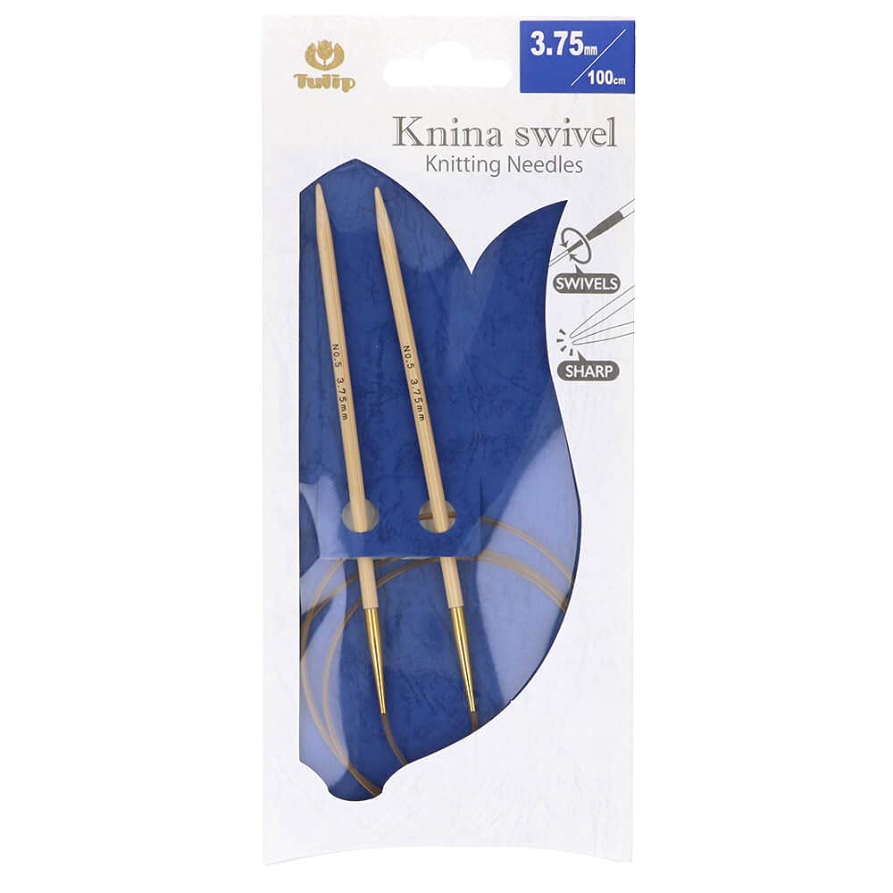 Tulip Knina Swivel Circular Knitting Needle 3.75 mm, 100 cm, 1 piece, Beige, Bronze, 3.75mm