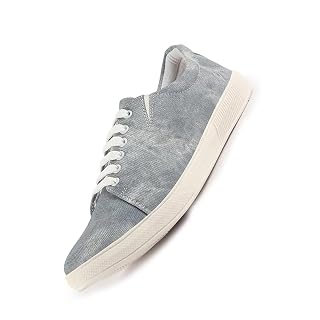 FAUSTO FST 1397 Sky BLUE-43 Men Sky Blue Denim Casual Classic Lace Up Sneaker | Low Top Canvas Shoes with Adjustable Elastic | Lightweight with Cushioned Insole (9 UK)