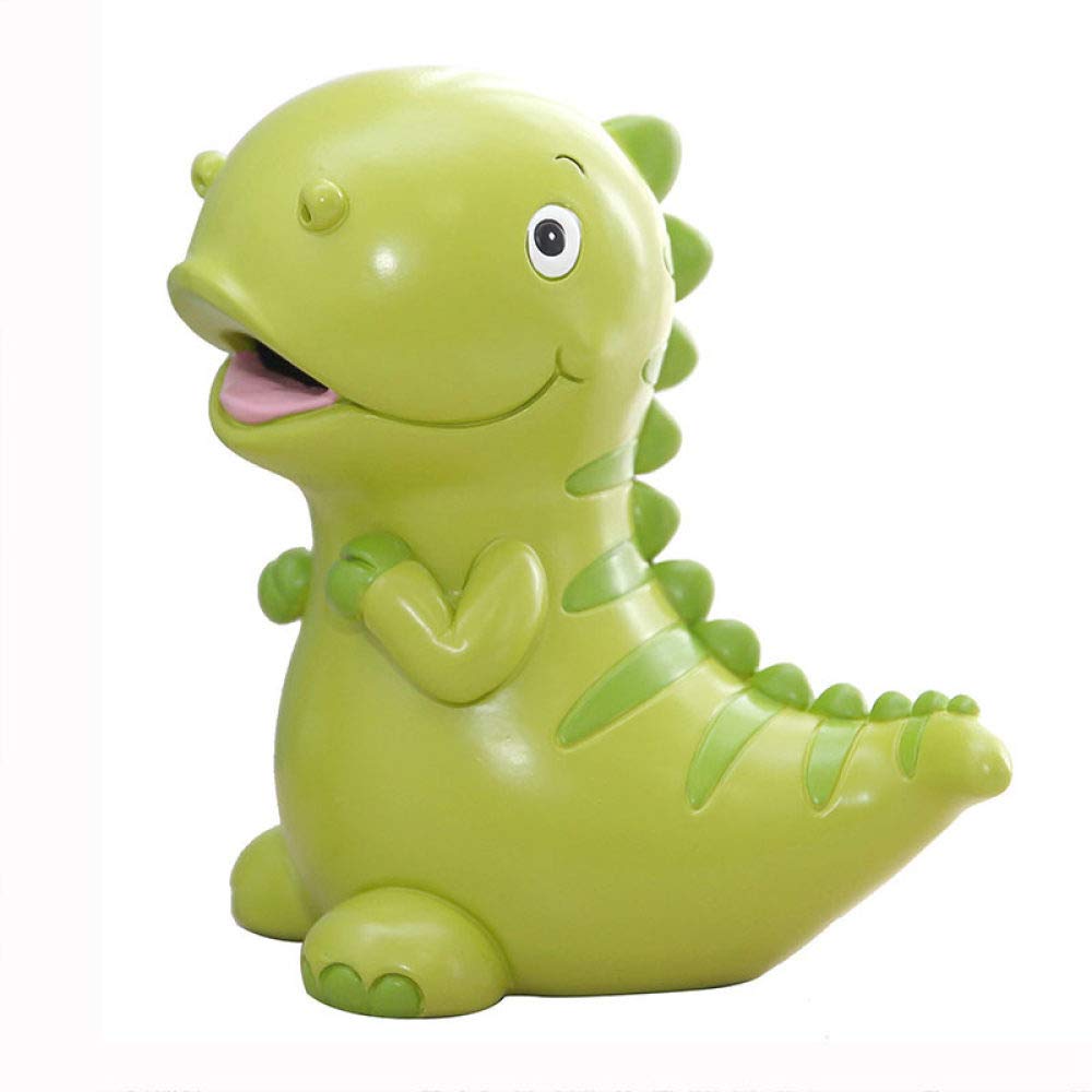 Petite statue dinosaure vert tirelire enfant et objet décoration maison