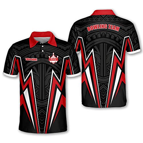 LASFOUR Custom Bowling Shirts for Men, Tattoo Bowling Jerseys for Men, Bowling Team Shirts with Name for Men and Women