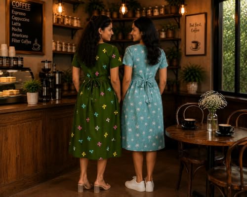 Image of Maternity Feeding Maxi Dress with Pockets, Green Butterfly Print, Zipless Long Pregnancy Gown, Pre & Post Maternity Wear Ankle Length