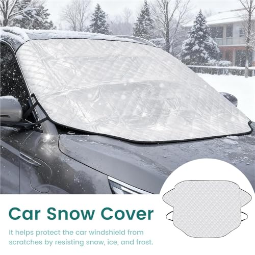 Couverture protection pare brise hiver à isolation thermique dense