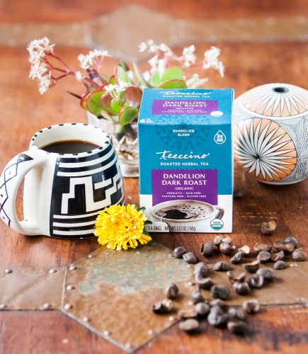Teeccino Dark Roast Dandelion Tea - Rich & Roasted Herbal Tea That’s Caffeine Free & Prebiotic With Detoxifying Dandelion Root, 25 Tea Bags (Pack Of 3) #TOP5