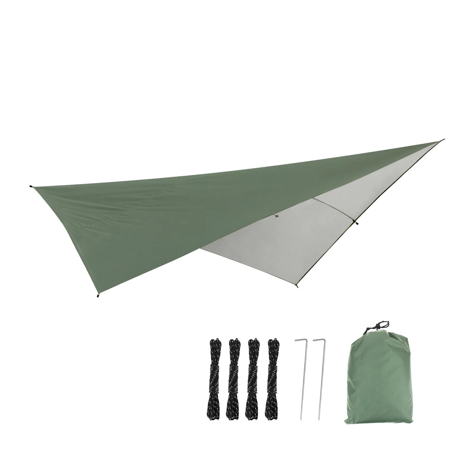 Moskitiera ogrodowa, Przenośny hamak z baldachimem i do powieszenia na łóżku Multicolor Camp Travel(Dark Green)