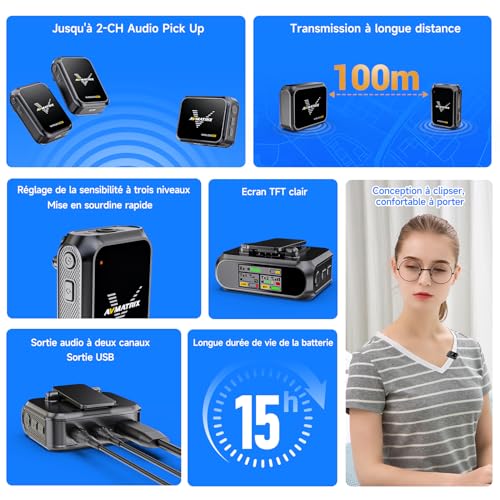 Microphone cravate sans fil pour vos vlogs YouTube et interviews - 3