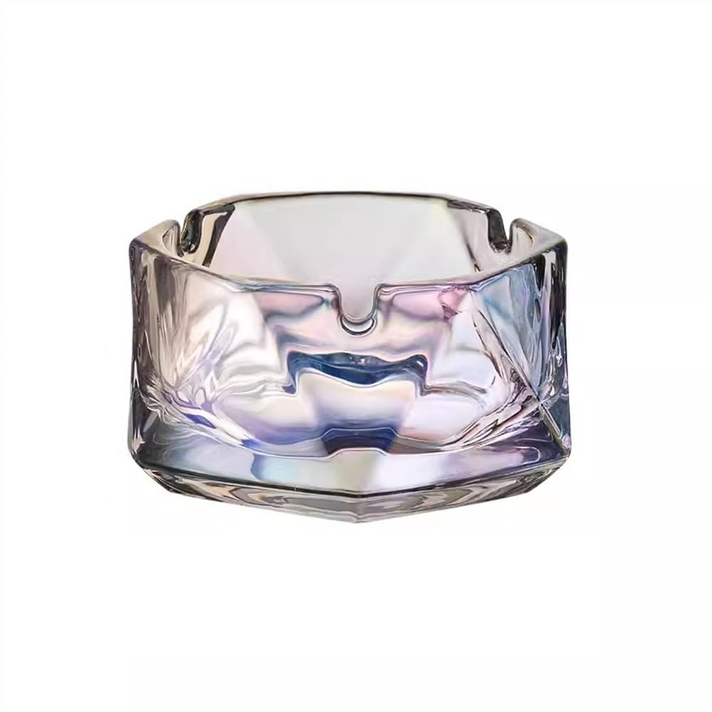 Smoking Accessories Outdoor Ashtray Glass Ash tray Six Diamond Shaped Ashtrays(Dazzling color)