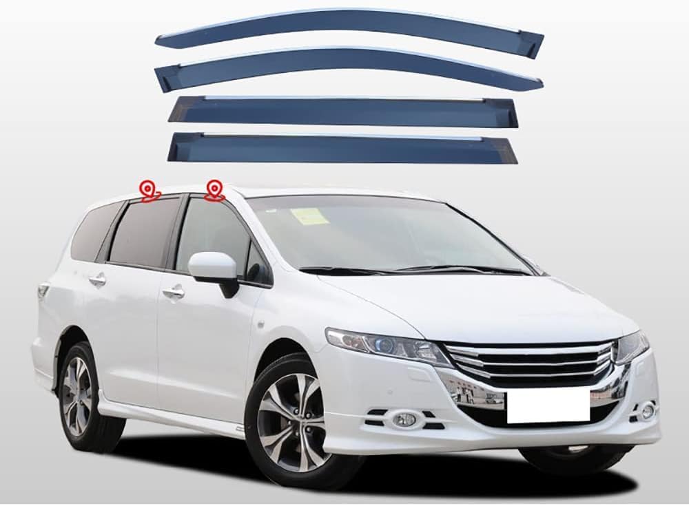 PANXUC Car Wind Deflectors for ODYSSEY RB 2009-2014, Side Window Wind Rain Deflector Window Visor Sun Rain Guard Smoke Guards