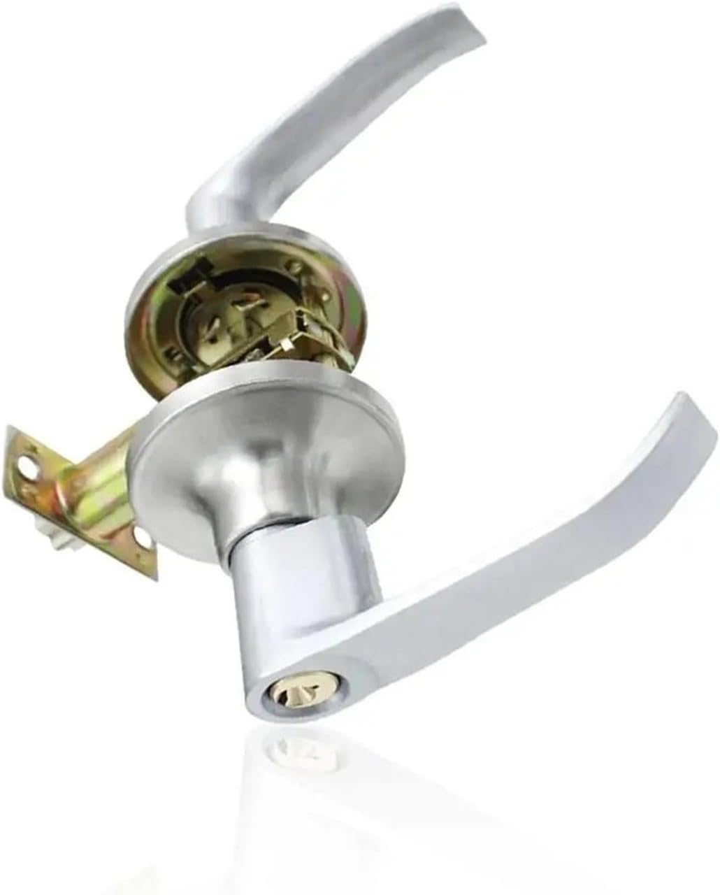 Lever Door Handle Lock Security Passage Entrance Handles Keyed Locks for Bedroom Indoor 30-50mm Accessories 1Pcs
