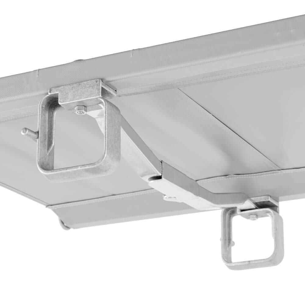 Krankentrage Modell B, DIN 13024, 2 x klappbar, Aluminium, 230 x 56 x 14 cm aus Kunststoff, Aluminium, Stahl, Art.-Nr. 50662 | Rettungstrage | Krankenliege | Transportliege