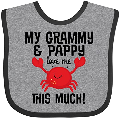 inktastic Grammy and Pappy Love Me Outfit Baby Bib