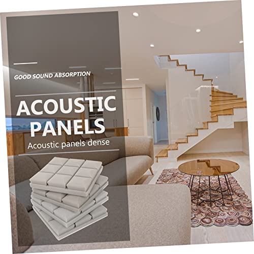 YARNOW 4pcs Paneles Acústicos de Espuma de Alta Densidad para Aislamiento Acústico en Estudios de Grabación, Cines en Casa, Oficinas, Reducción de Ruido y Color Gris miniatura 4