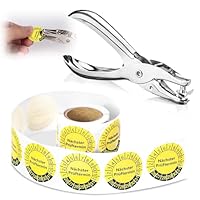 100 Stück Prüfplaketten 30MM 1 Plakette Lochzange Rundloch 3MM Satz Nächster Prüftermin Gelb Prüfplakette Leitern und Tritte Locher Einzelloch Mehrjahresprüfplaketten Wartungsaufkleber für Prüfung