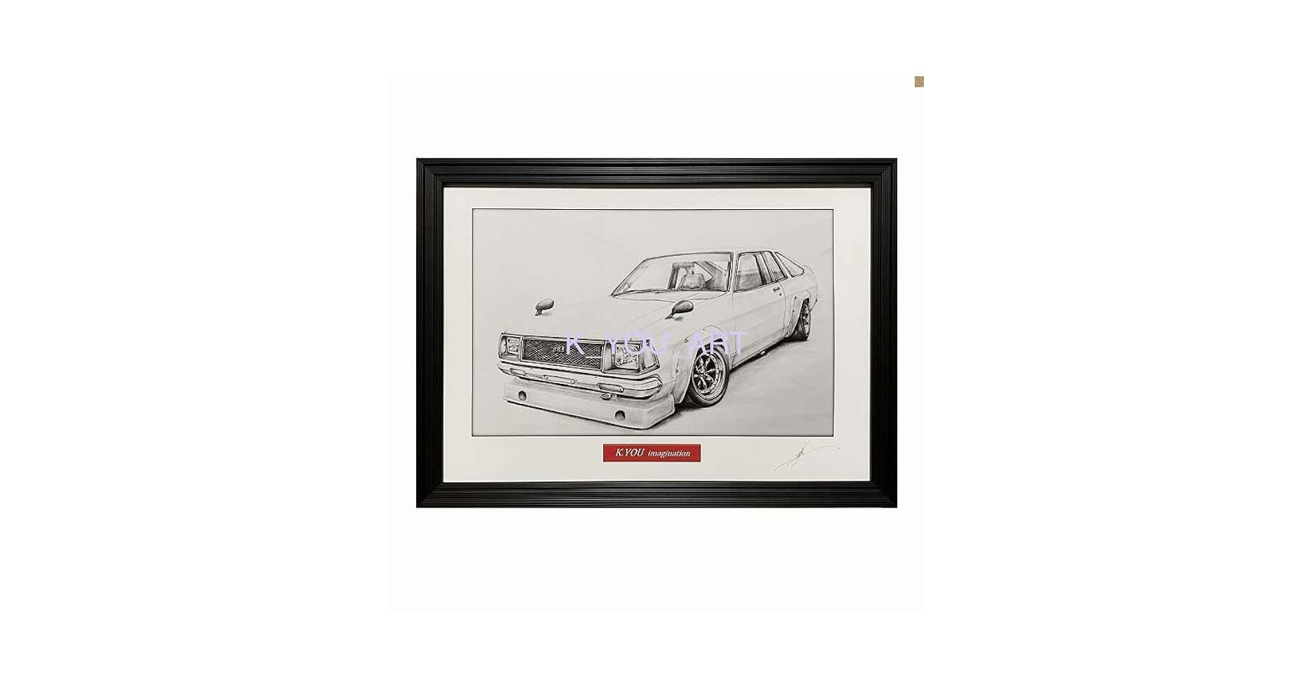 Amazon.co.jp: 【鉛筆画】日産 サニー310ワークス角目 A4額縁